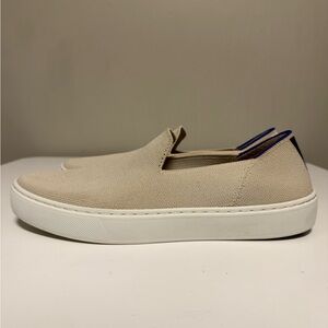 Rothy’s The Original Slip On Sneaker Tan, Blue Women’s US 8